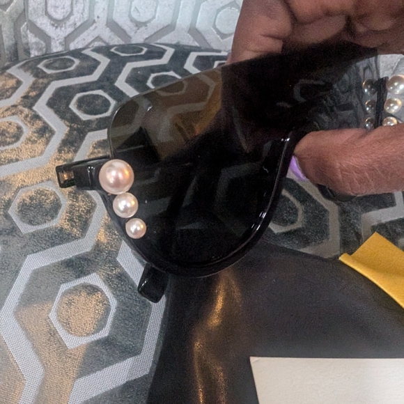 FENDI 0296S 807 BLACK -PEARL SUNGLASSES - Picture 4 of 6